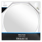 Wholesale - 18" MS WHITE ROUND MIRROR C/P 2, UPC: 847279063912